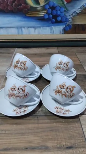 4 xícaras de chá porcelana pozzani