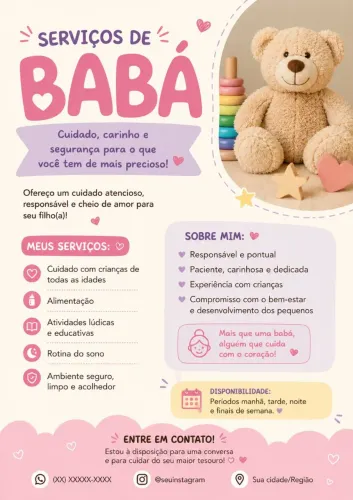 Precisando de uma babá?