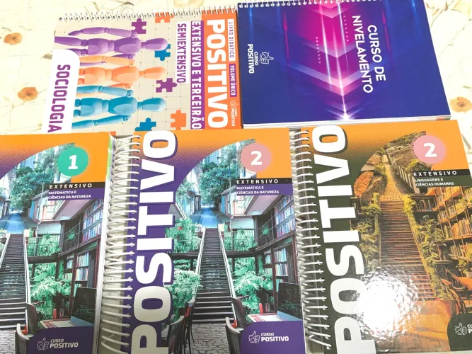 5 Apostilas Positivo SEM USO (Enem e Vestibulares)