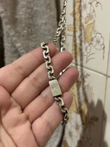 Conjunto de Cordão e pulseira de prata - 950