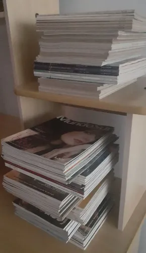 Coleção de revistas de viagem      