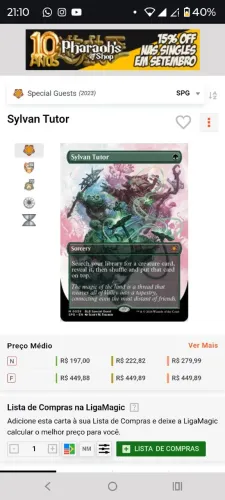 Sylvan tutor - MTG