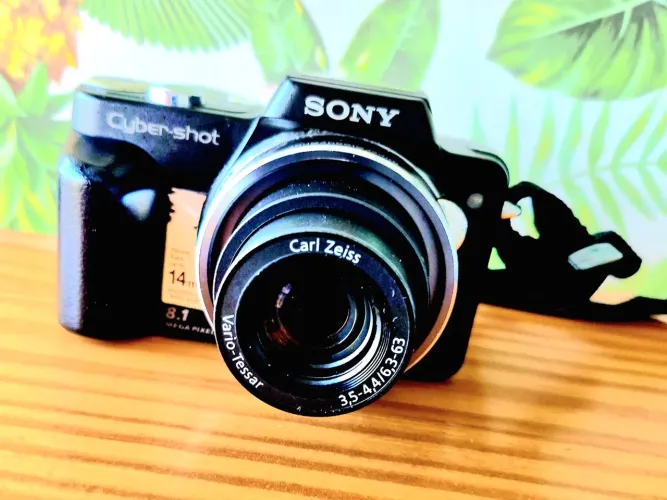 Câmera Sony Cyber-shot Dsc-h3 Relíquia - Kit Colecionador Completo!