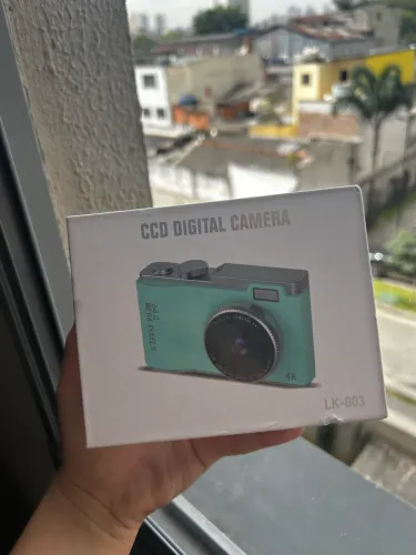 Câmera Digital CCD Vintage LK-003 Branca + Caixa + Acessórios