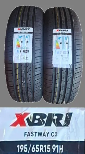 Par de Pneus Aro 15 XBRI 195 x 65 Fastway_Aceito Cartão*