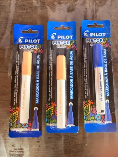 PILOT PINTOR - 3 UNIDADES (2 LARANJAS + 1 AZUL)