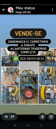 Vende-se engenhoca c/ carretinha completa engate e lanternas