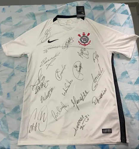 Camisa oficial autografada Corinthians