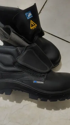 Bota de couro anti choque 