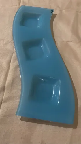 Petisqueira de vidro azul