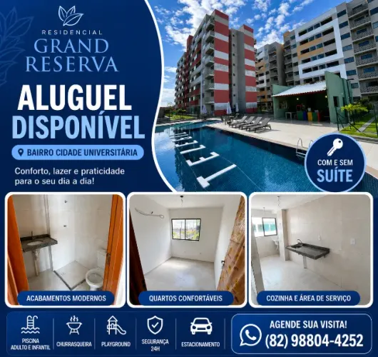 ALUGUEL NO RESIDENCIAL GRAND RESERVA Sem suite