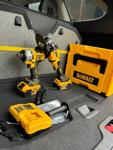 Kit dewalt 2 em 1, chave de impacto + lixadeira esmilhadeira 20v