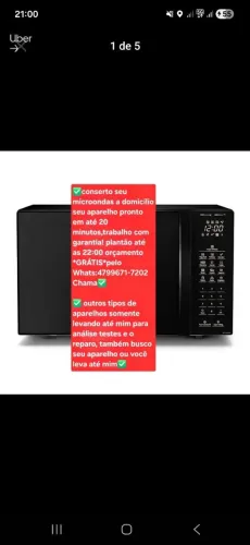 Conserto seu microondas a domicilio