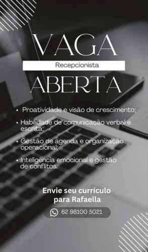 Procuro Recepcionista Comunicativa e Dinâmica