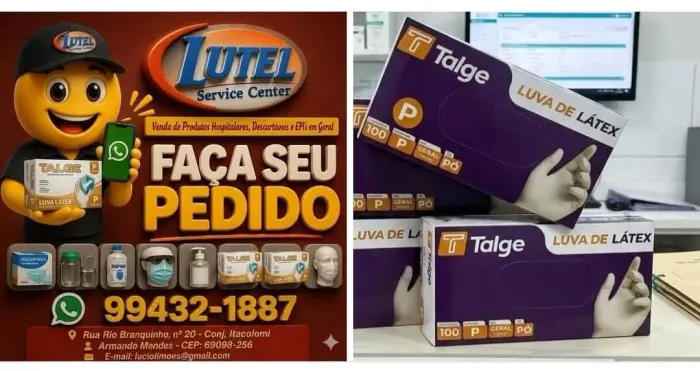 LUVA DE LATEX C/PÓ P/M/G