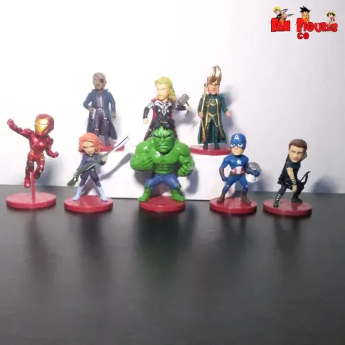bonecos avengers 8 pcs