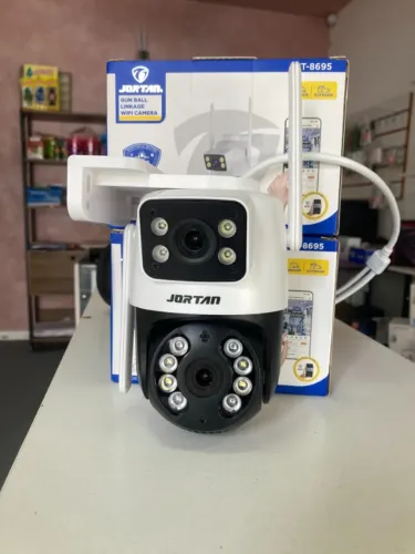 Câmera De Segurança Ip Wi-fi A28b Dupla Lente Externa Jt8695 Preto E Branco Jt-8695 Câmera