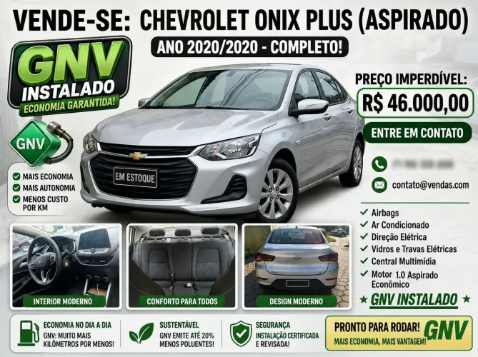 Chevrolet Onix Plus LT 1.0 12V Flex Mec. 4P 2020