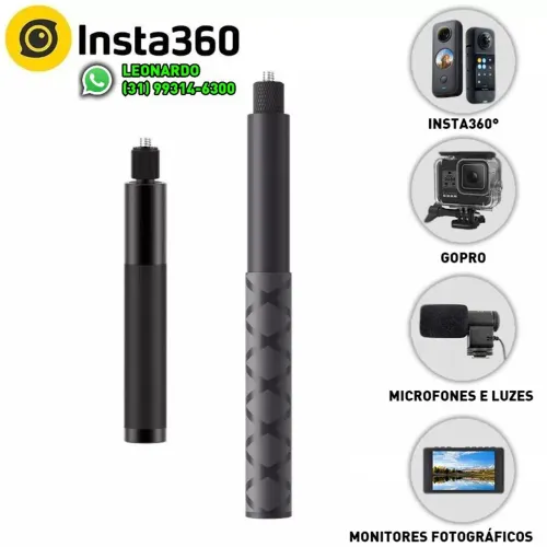 Bastão Selfie Invisível (Invisible Selfie Stick) para Insta360 X2 X3 X4 X5 RS R e outros