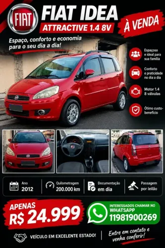 Fiat Idea Attractive 1.4 Fire Flex 8V 5P 2012