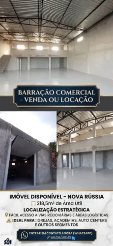Alugo barracão no Nova Rússia