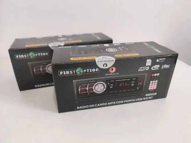 Som automotivo mp3 com rádio bluetooth e entrada usb e sd