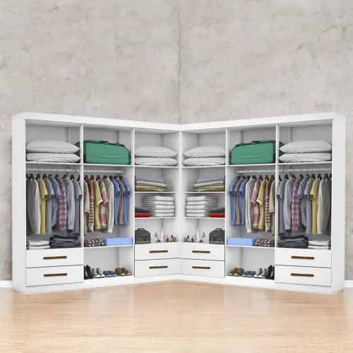 Closet Hércules 177X177 cor branco 8 gavetas - ENTREGA HOJE !!! 