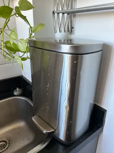 Lixeira inox camicado