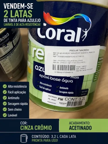 Tinta Renova Azulejos Cinza Cromio