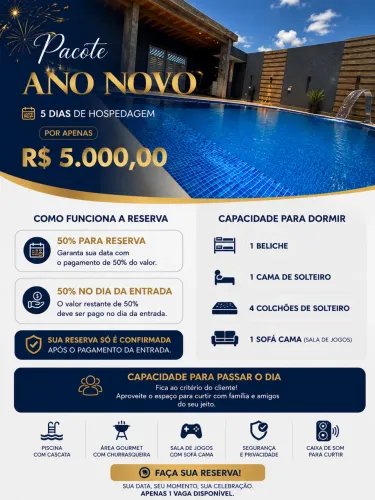 Casa de piscina para ano novo Praia Grande