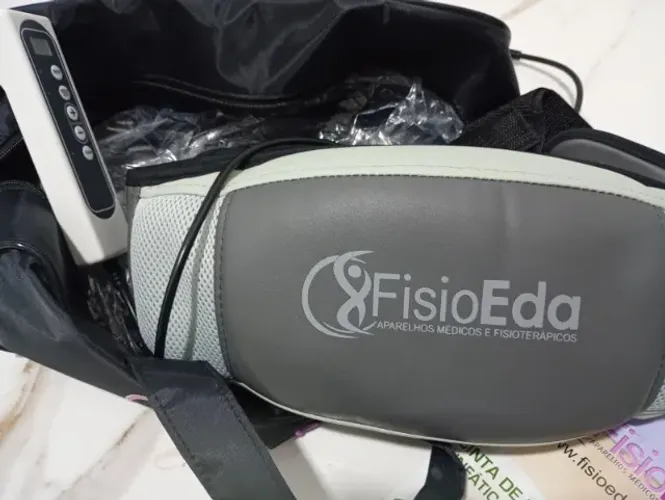 Cinta de Drenagem Linfática Motorizada FisioEda Completa NOVA NUNCA USOU