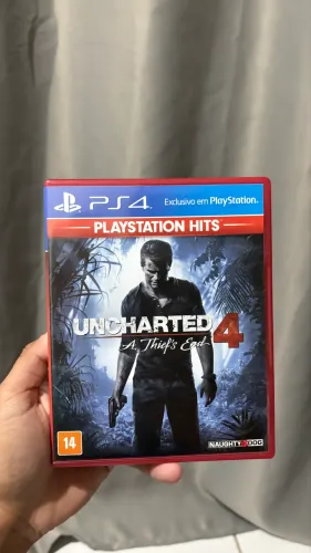 Jogo Uncharted 4 PS4 PS5 - Mídia Física Sem Arranhões
