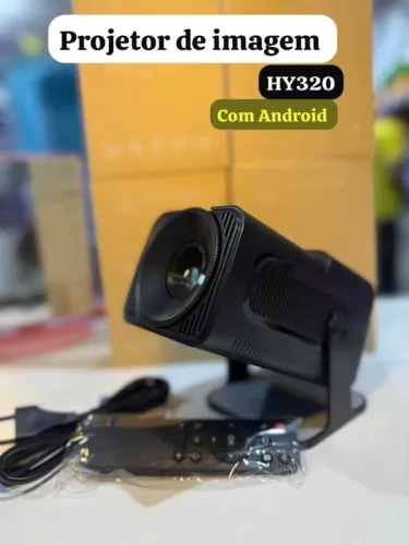 Projetor HY320 Android Wi-Fi Bluetooth Full HD 4K