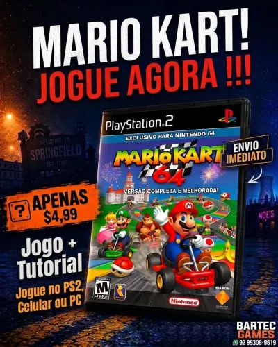 Jogo Mario Kart 64 compatível Ps2