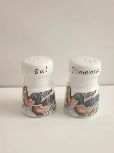 Saleiro e Pimenteiro marrecos porcela Schmidt