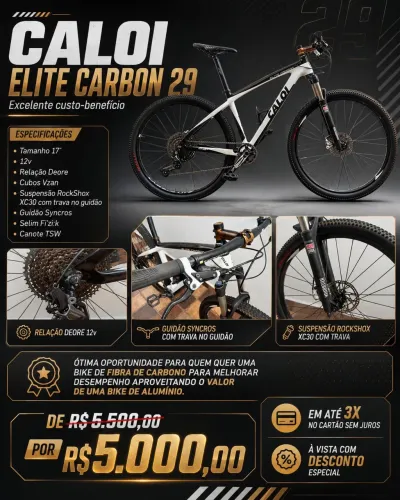 Bicicleta Caloi Elite Carbon 29?