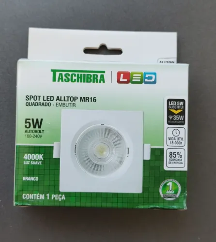 Spot Taschibra 5W 4000K (16 unidades)