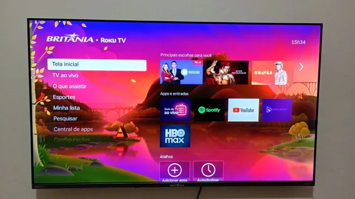 Smart TV Britânia 43" Roku - Comprada em Jan/2026 - Estado de Nova