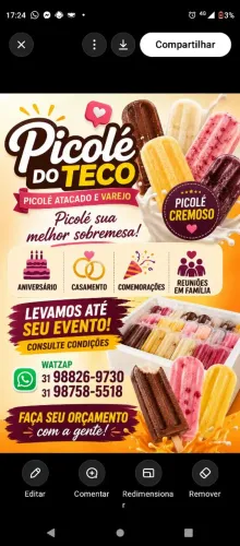 Picolé atacado e varejo * wtzap