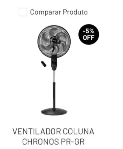 Ventilador coluna com controle 