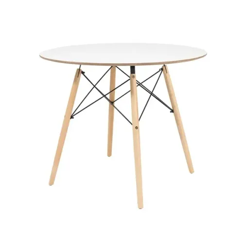 Mesa de Jantar Eames Dsw Redonda 90Cm TP Branca