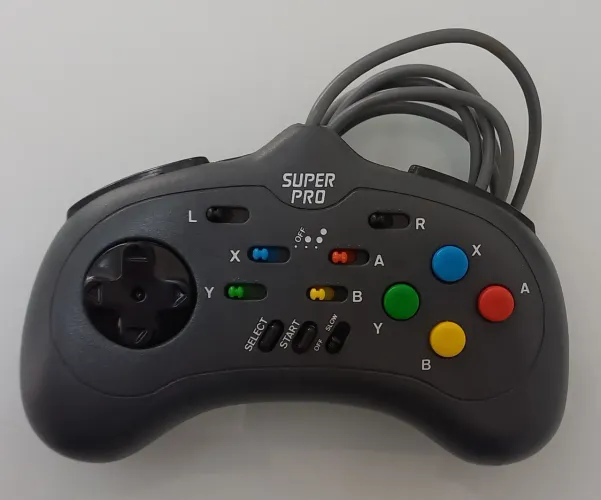 CONTROLE SUPER PRO CHIPS DO BRASIL PARA SUPER NINTENDO CONTROLE DE ÉPOCA FUNCIONANDO 100%