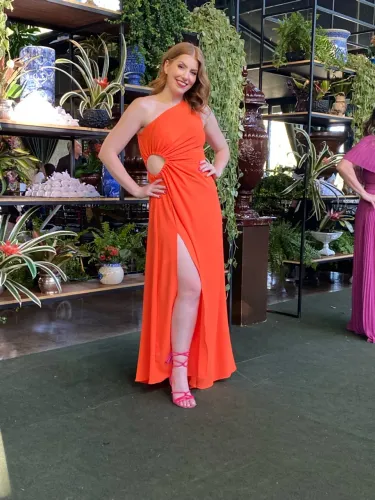 Vestido de festa Marsala 