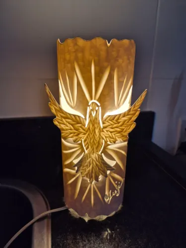Abajour Pomba da Paz Sobreposta 3d