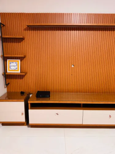 Painel Ripado + Rack com Led