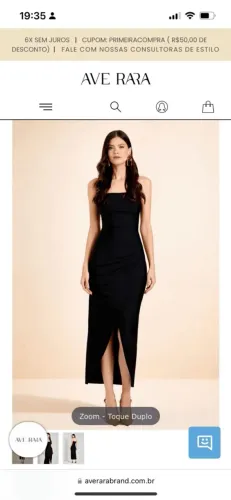 Vestido midi preto NOVO - Ave Rara 