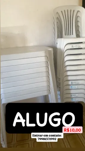 Alugo cadeiras e mesas
