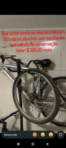 Bicicleta ARO 26, toda em alumínio com marcha.