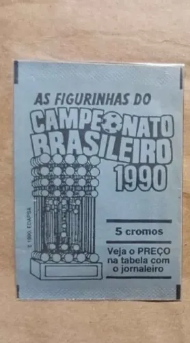 Envelope/pacotinhos de figurinhas do Campeonato Brasileiro 1990 - "VERSÃO 2"