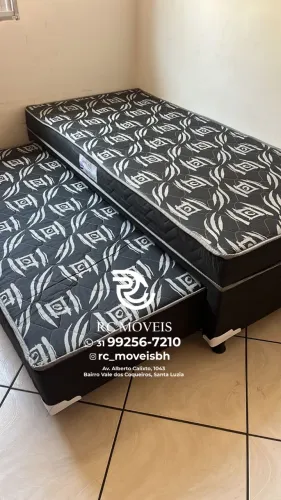 Cama Box Solteiro Bibox com Cama Auxiliar - Colchão D33 88x1.88 | Praticidade e Conforto